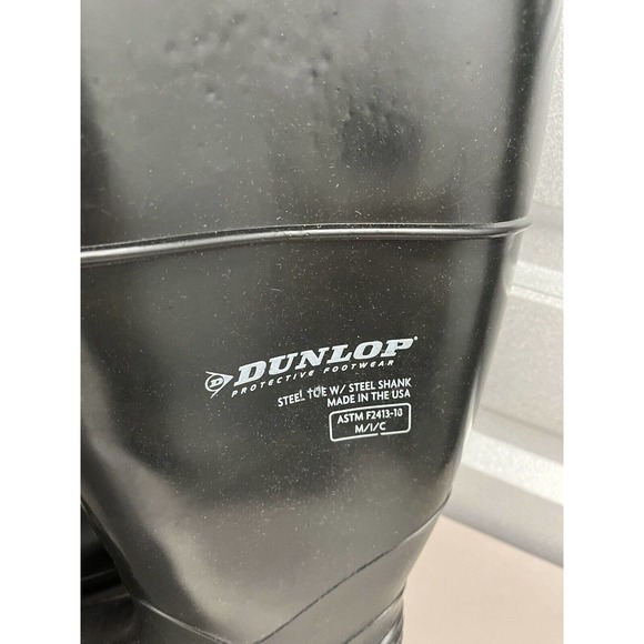 Dunlop Mens Multi Grip Black Boots ASTM F2413-18 M/1/C Steel Toe & Shank Size 7 - Picture 2 of 6